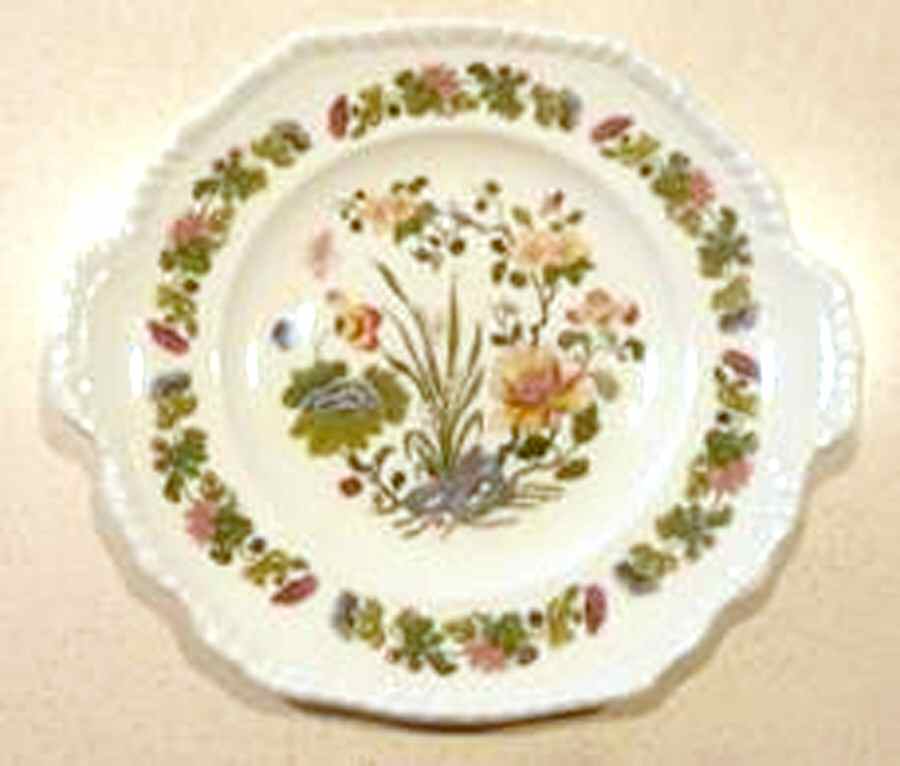 Country Meadow Handled Cake Plate by Adams China-1
