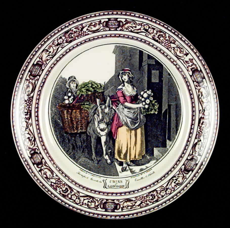 Cries of London (Brown Border) Dinner Plate by Adams China-1