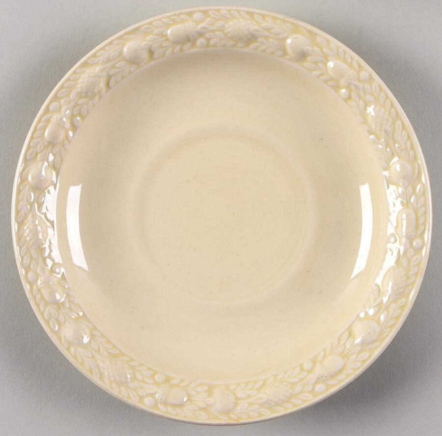 Della Robia Cream (Titian Ware) Saucer for Oversized Cup by Adams China-1