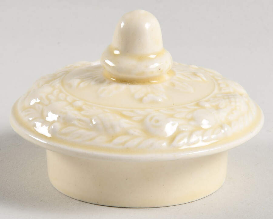 Della Robia Cream (Titian Ware) Lid for Individual Teapot by Adams China-1