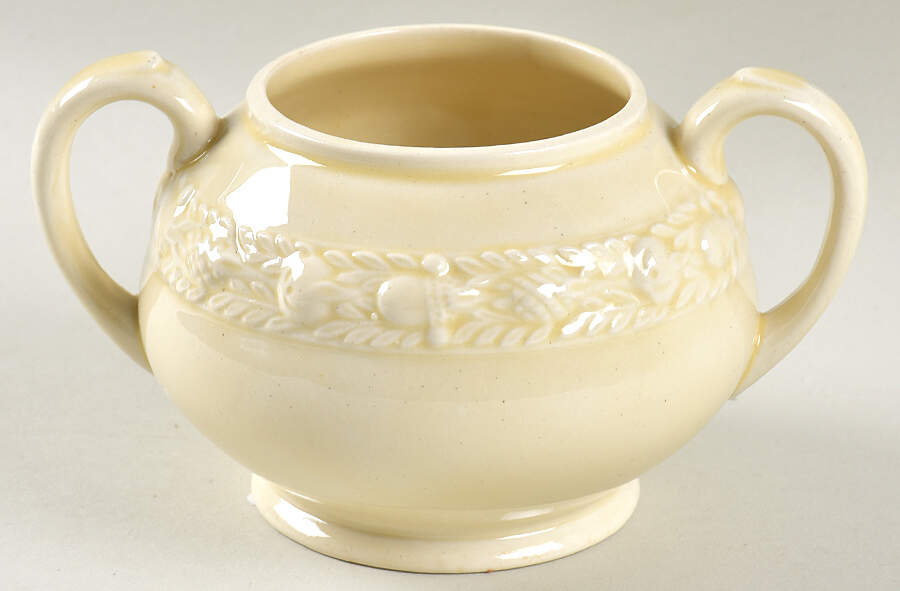 Della Robia Cream (Titian Ware) Sugar Bowl No Lid by Adams China-1