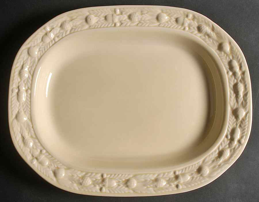 Della Robia Cream (Titian Ware) 15" Oval Serving Platter by Adams China-1