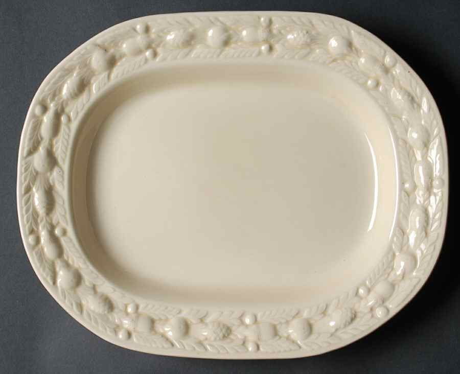 Della Robia Cream (Titian Ware) 11" Oval Serving Platter by Adams China-1