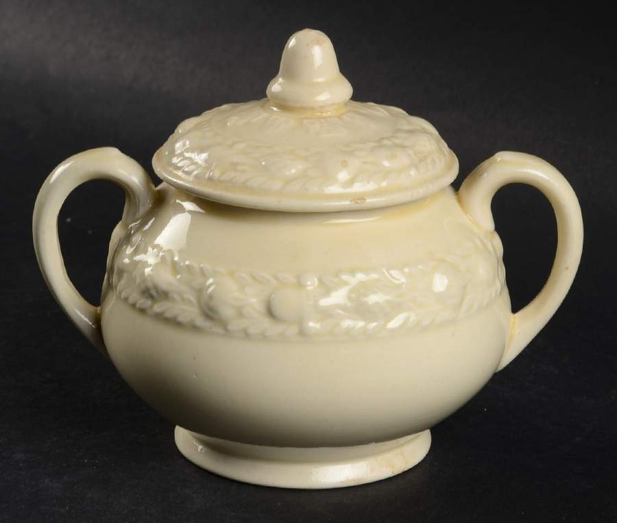 Della Robia Cream (Titian Ware) Sugar Bowl & Lid by Adams China-1