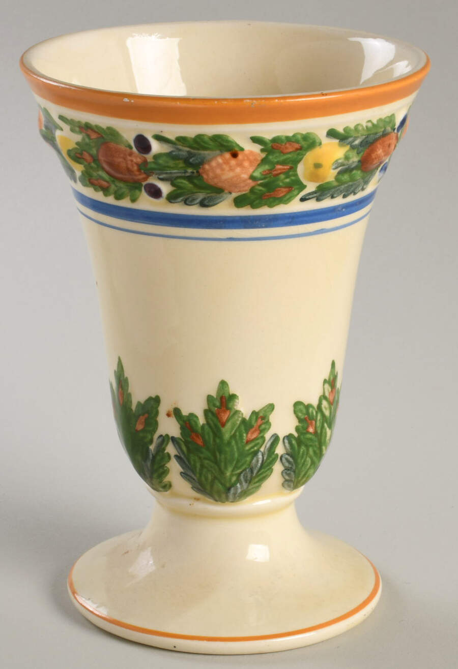 Della Robia Multicolor on Cream 5" Vase by Adams China-1