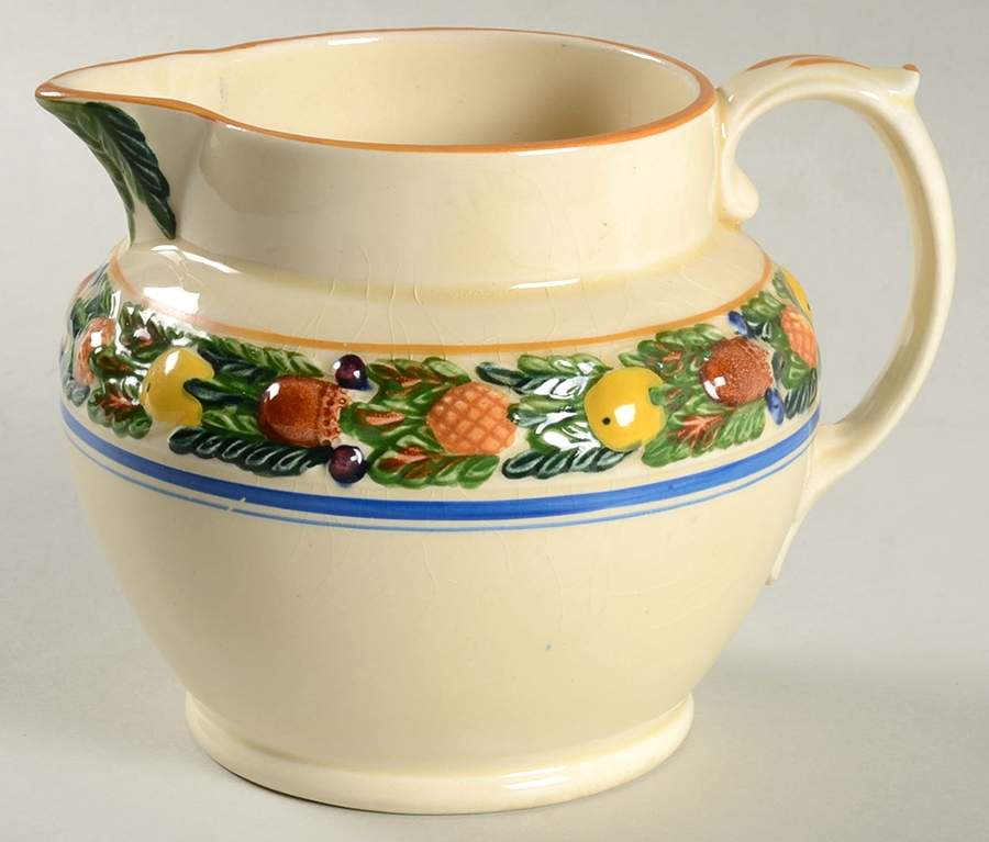 Della Robia Multicolor on Cream 20 Oz Pitcher by Adams China-1