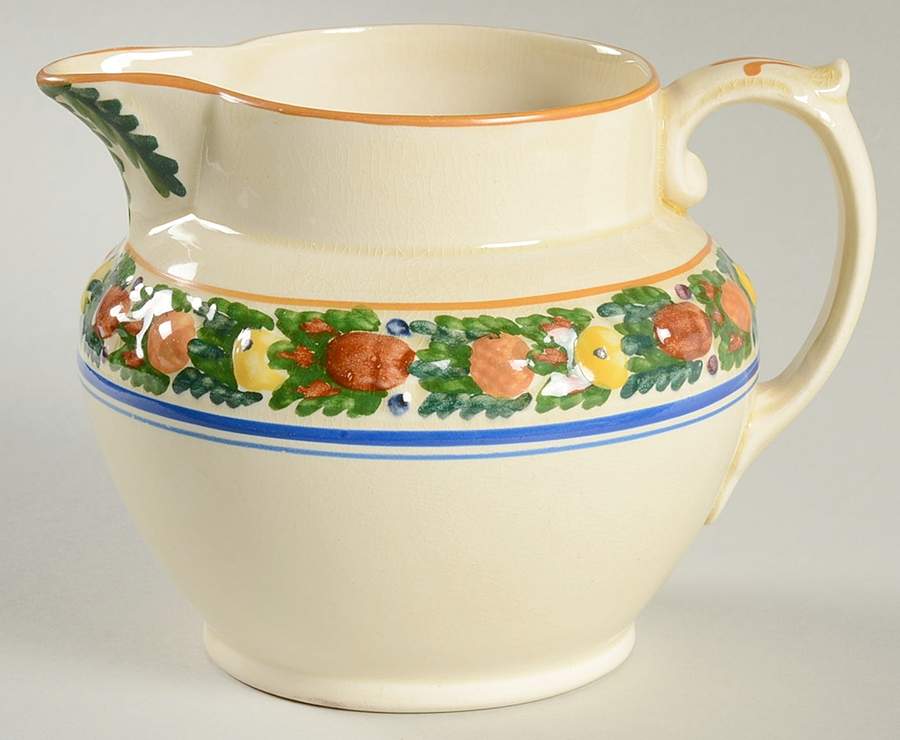 Della Robia Multicolor on Cream 24 Oz Pitcher by Adams China-1