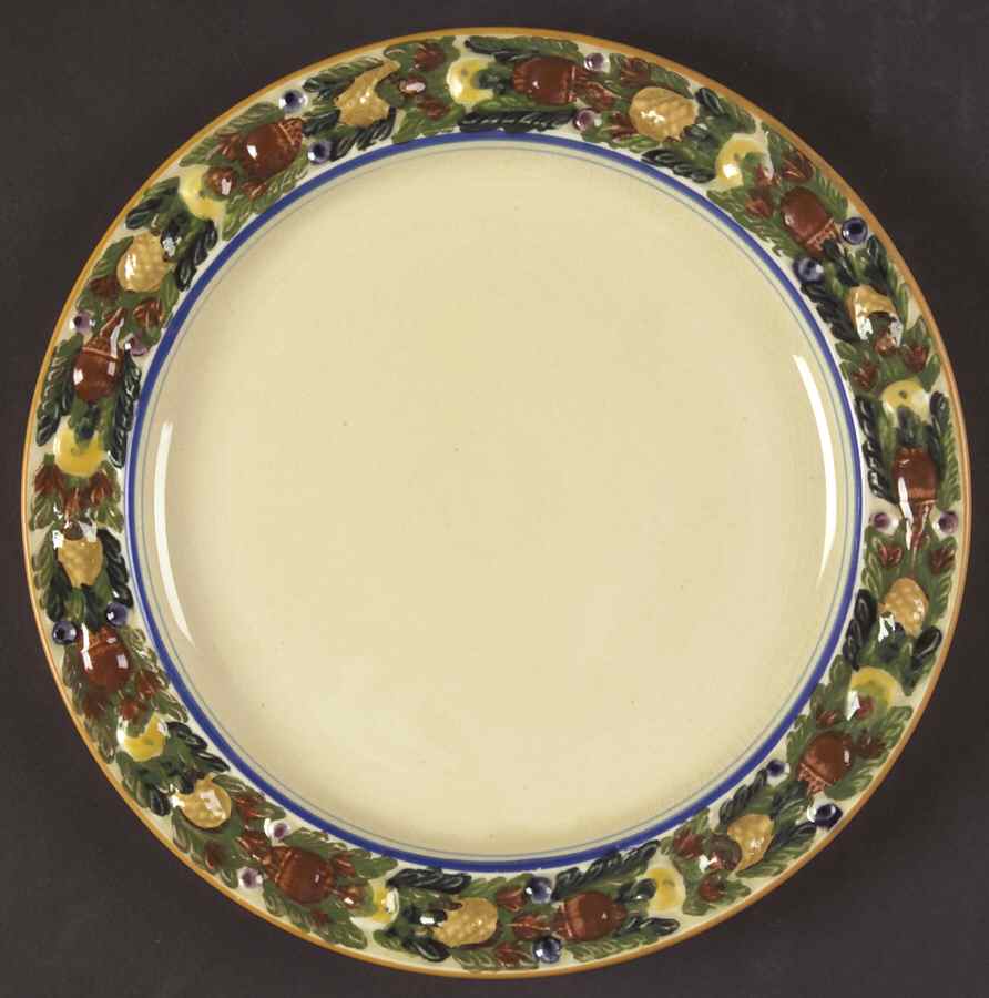 Della Robia Multicolor on Cream Salad Plate by Adams China-1