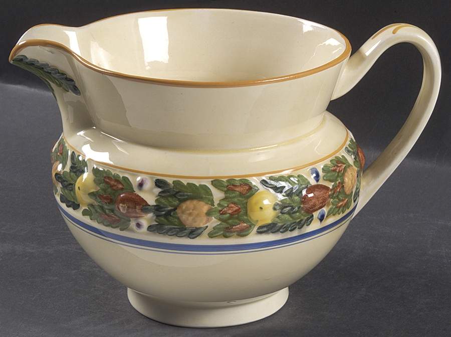 Della Robia Multicolor on Cream 48 Oz Pitcher by Adams China-1