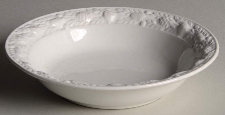 Della Robia White (Micratex) Fruit/Dessert (Sauce) Bowl by Adams China-1