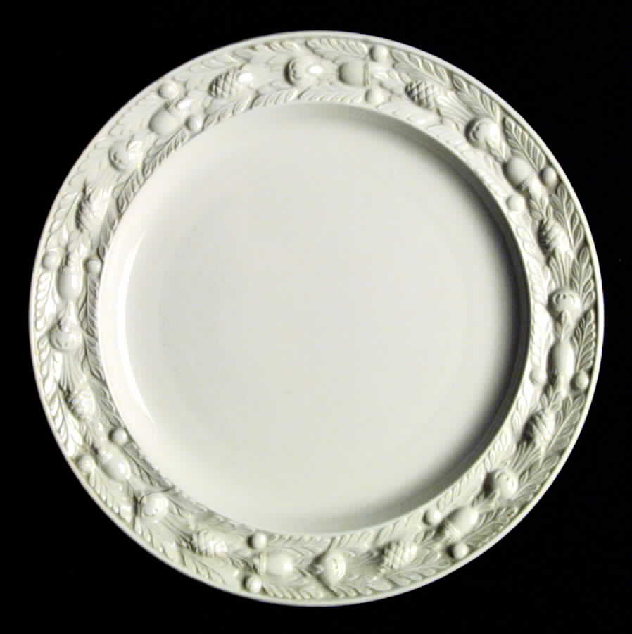 Della Robia White (Micratex) Dinner Plate by Adams China-1