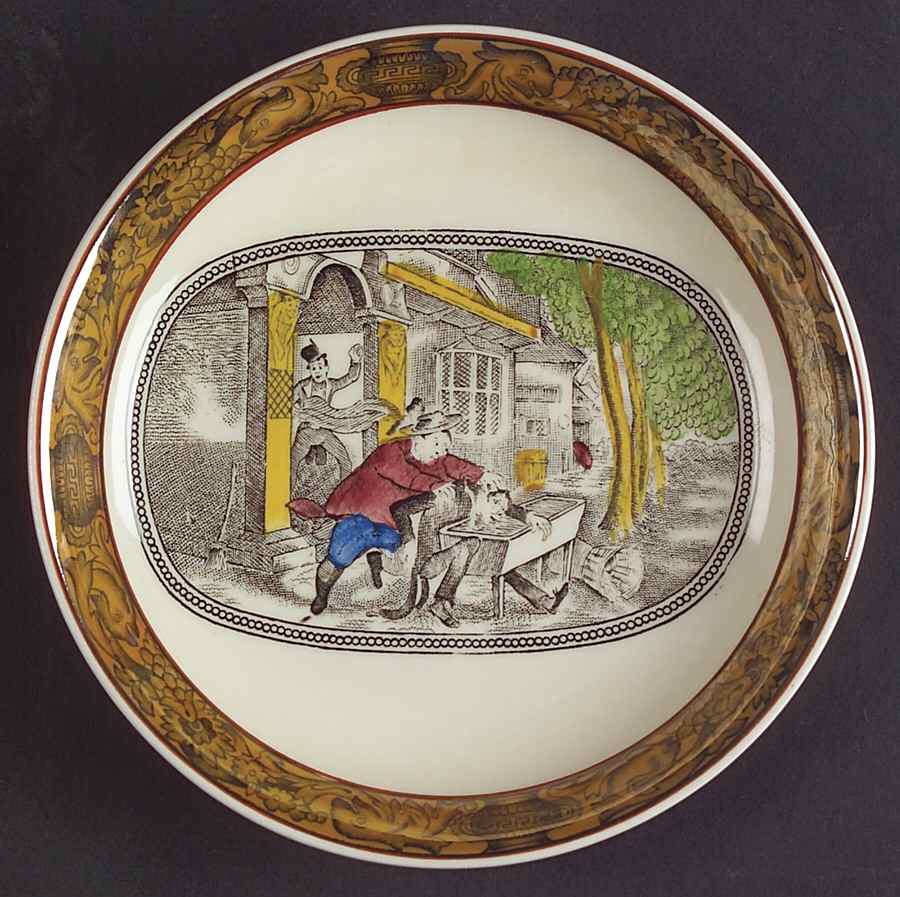Dickens Orange (Old Back Stamp) Coaster by Adams China-1
