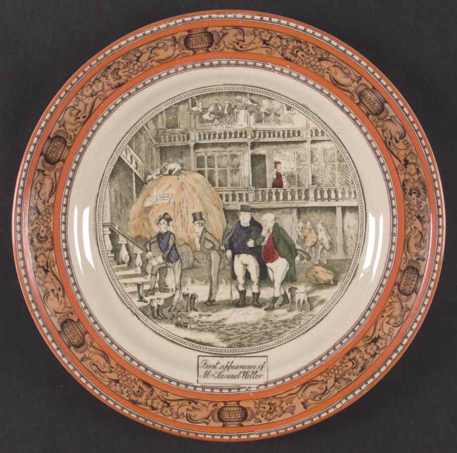 Dickens Orange (Old Back Stamp) Luncheon Plate by Adams China-1