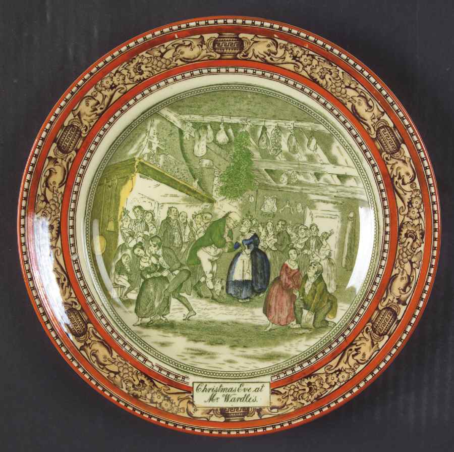 Dickens Orange (Old Back Stamp) Luncheon Plate by Adams China-1