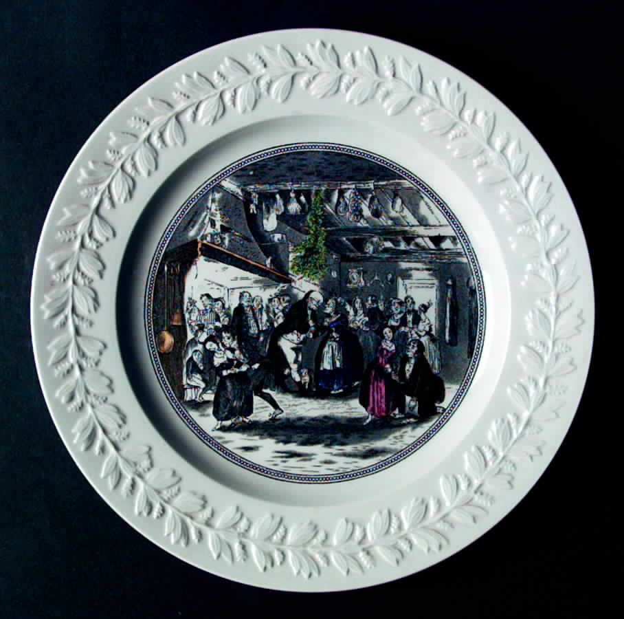 Dickens (Laurel Rim) Dinner Plate by Adams China-1