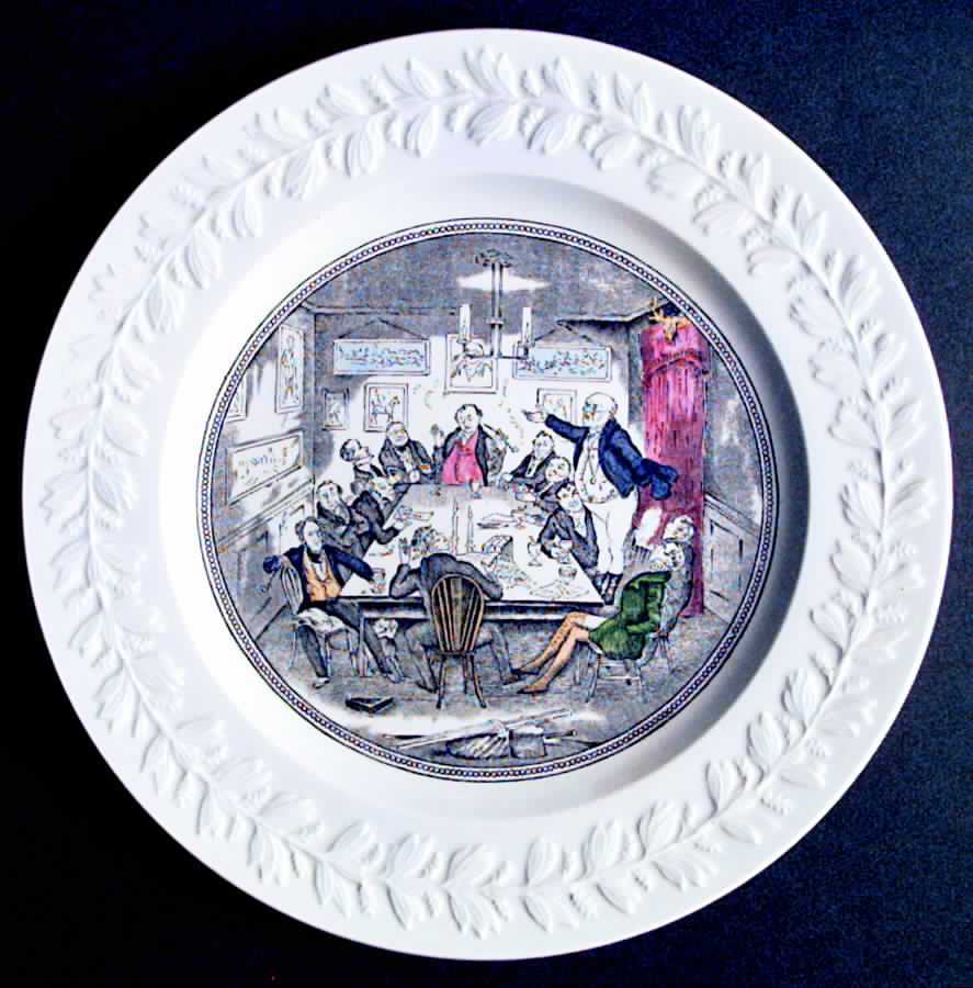 Dickens (Laurel Rim) Dinner Plate by Adams China-1