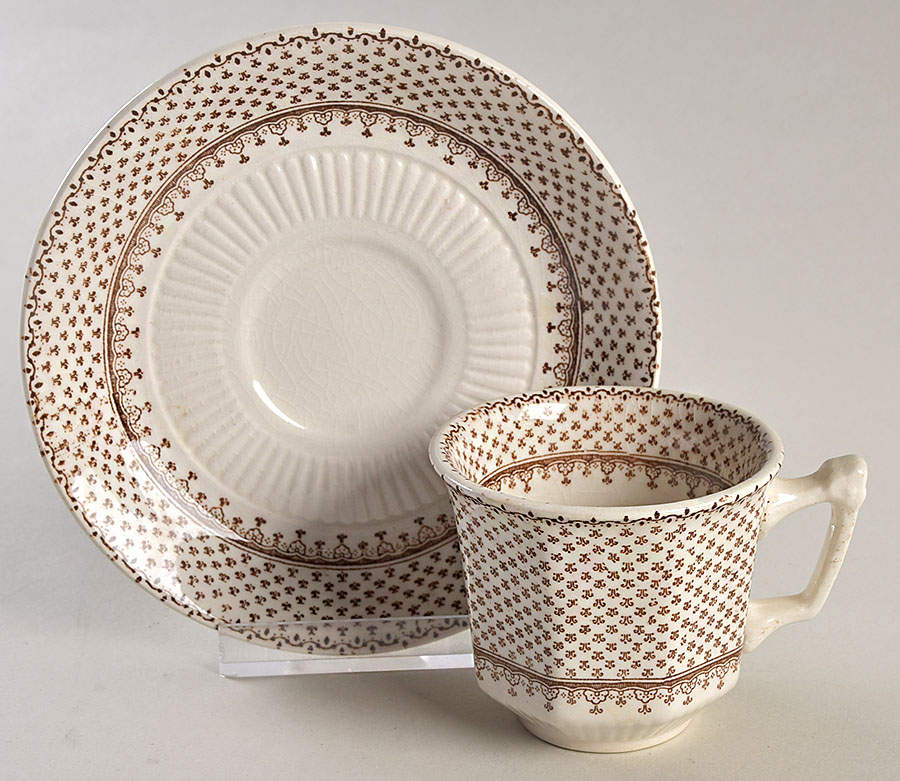 Dubarry Flat Demitasse Cup & Saucer Set by Adams China-1