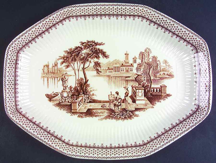 Dubarry 13" Oval Serving Platter by Adams China-1