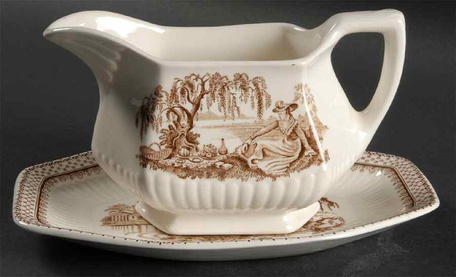 Dubarry Gravy Boat & Underplate by Adams China-1