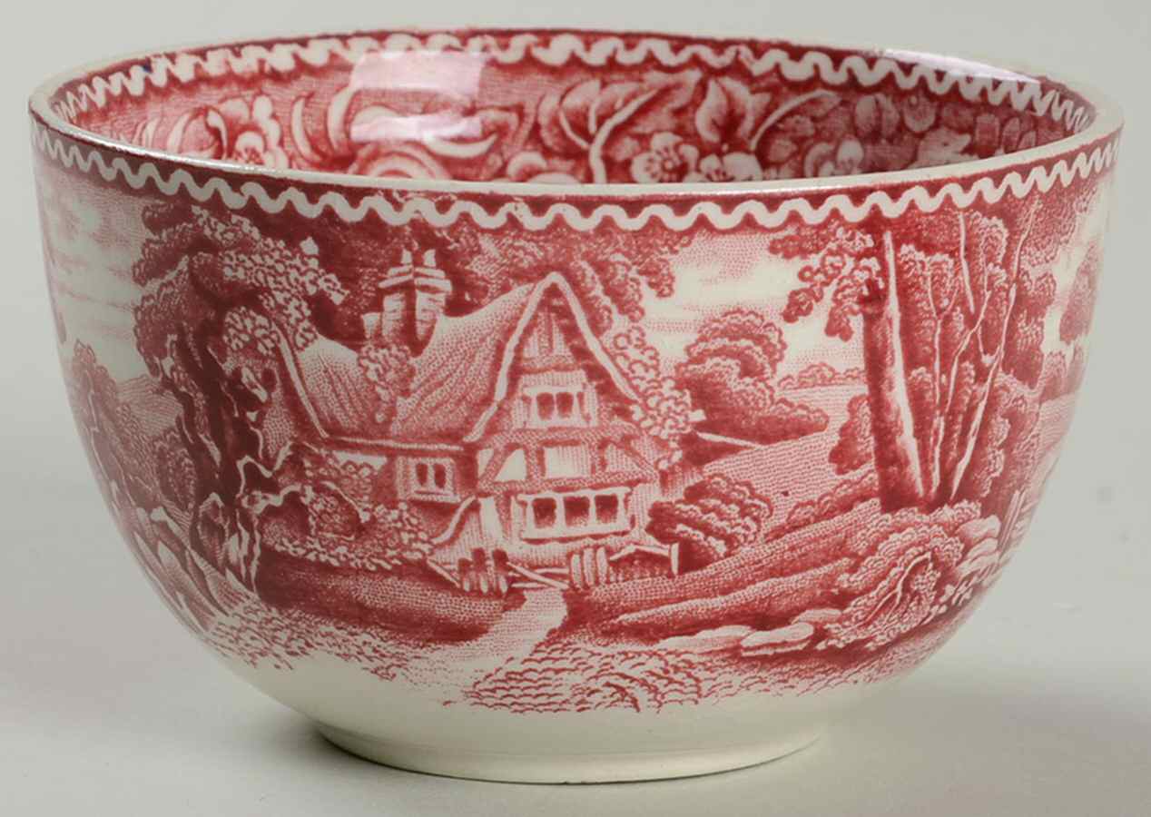 English Countryside Pink Mini Open Sugar Bowl by Adams China-1