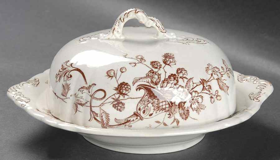 Errol Square Covered Butter with Strainer by Adams China-1