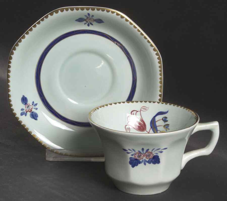 Georgian Flat Cup & Saucer Set by Adams China-1