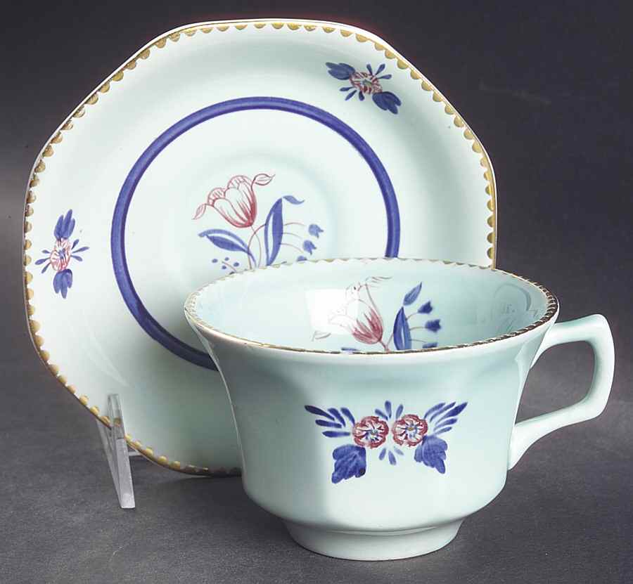 Georgian Oversized Cup & Saucer Set by Adams China-1