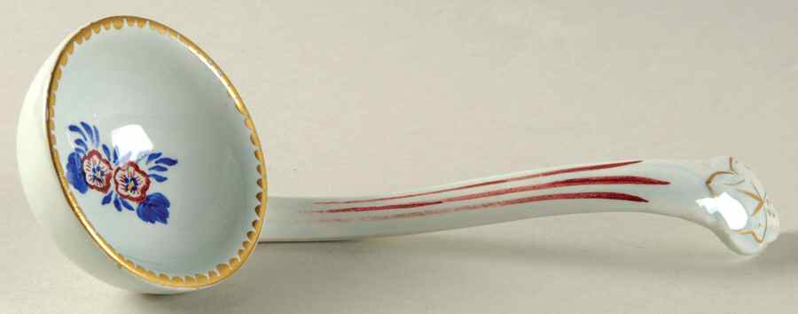 Georgian Solid Piece Sauce Ladle by Adams China-1