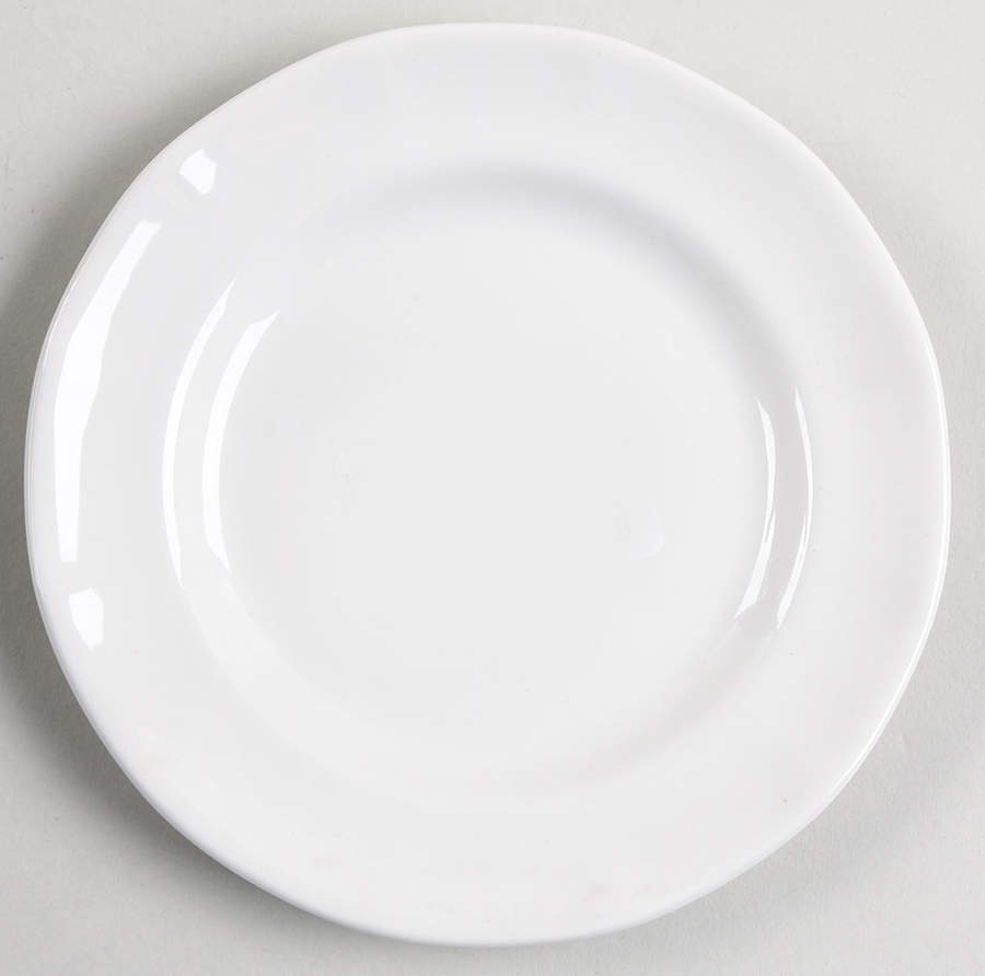 Hexagon White Bread & Butter Plate by Adams China-1