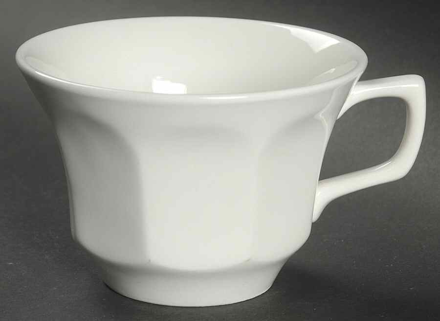Hexagon White Flat Cup by Adams China-1