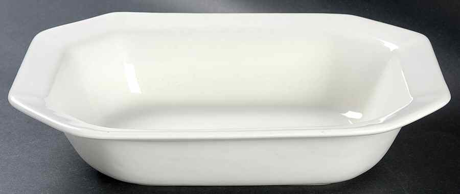 Hexagon White 9" Oval Vegetable Bowl by Adams China-1