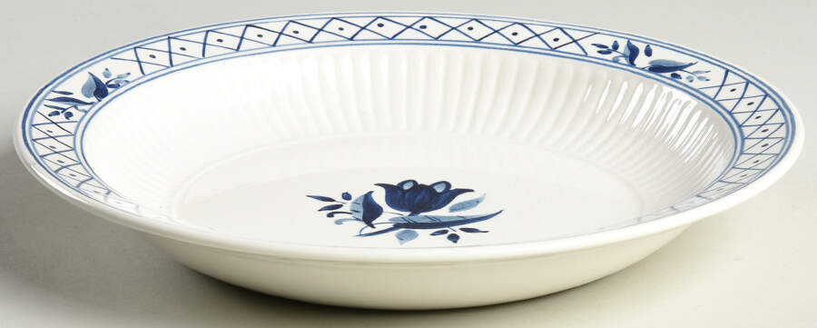 Hollandia Blue Rim Soup Bowl by Adams China-1