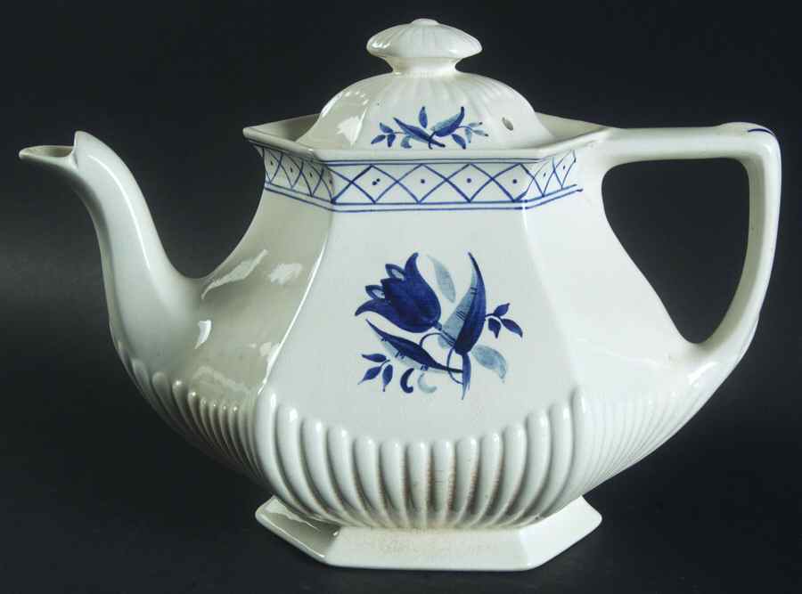 Hollandia Blue Teapot & Lid by Adams China-1