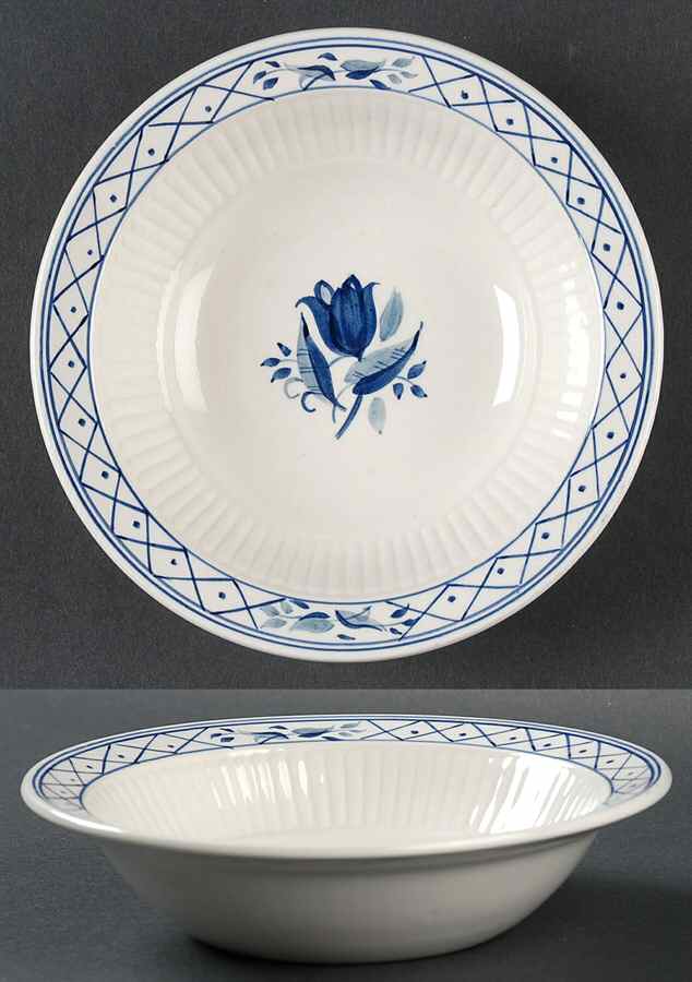 Hollandia Blue Rim Cereal Bowl by Adams China-1