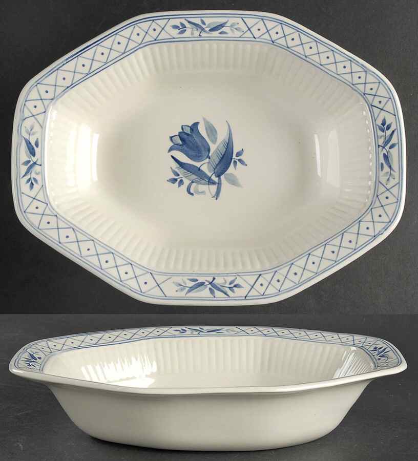 Hollandia Blue 9" Round Vegetable Bowl by Adams China-1