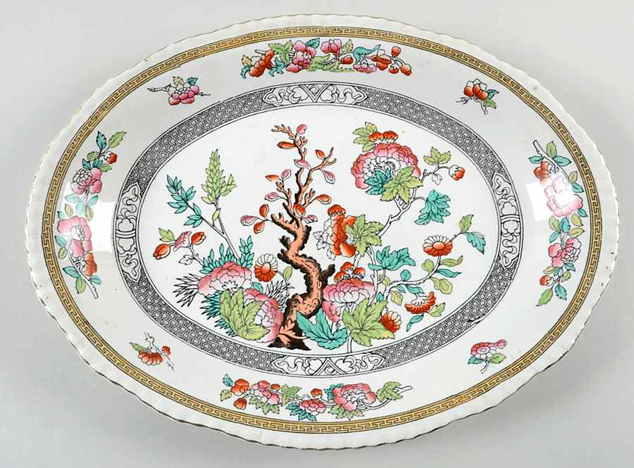 Indian Tree 14" Oval Serving Platter by Adams China-1