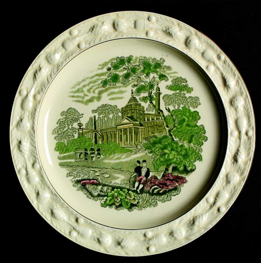 Italian Scenery Multicolor (Gold Trim) Salad Plate by Adams China-1