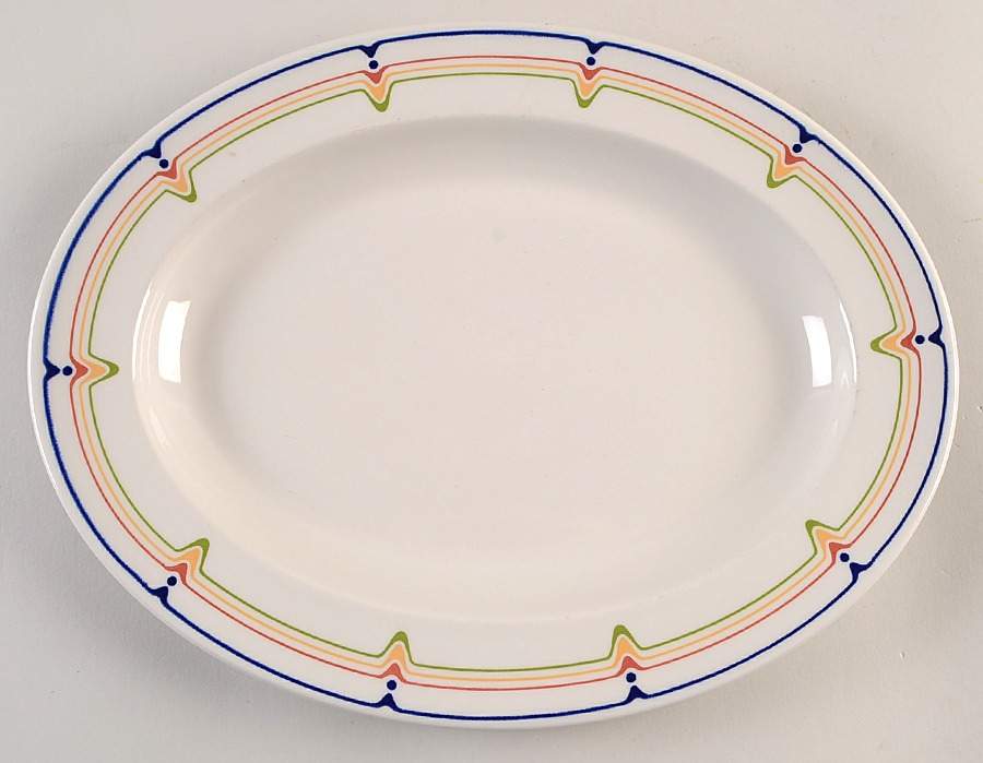 Jazz 13" Oval Serving Platter by Adams China-1