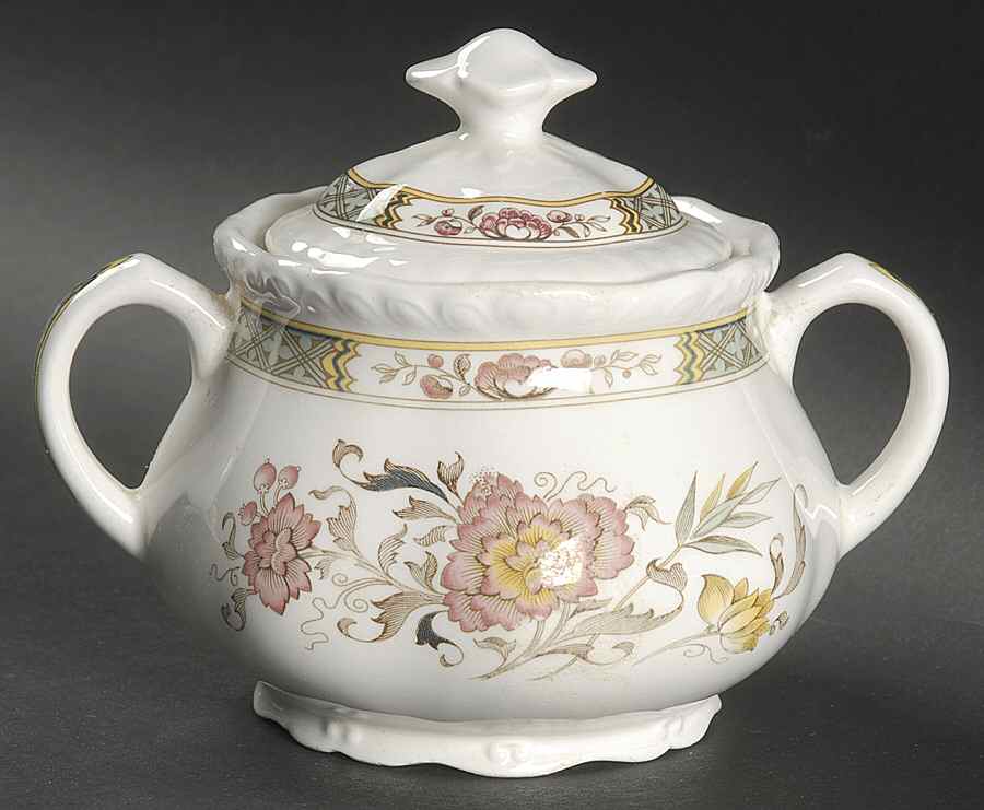 Jeddo Sugar Bowl & Lid by Adams China-1