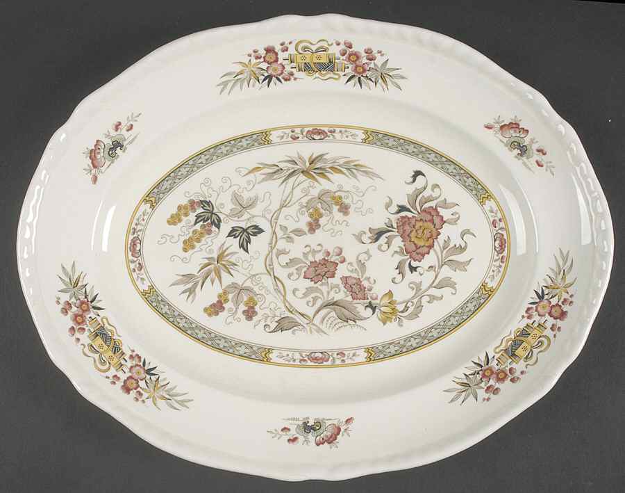Jeddo 13" Oval Serving Platter by Adams China-1