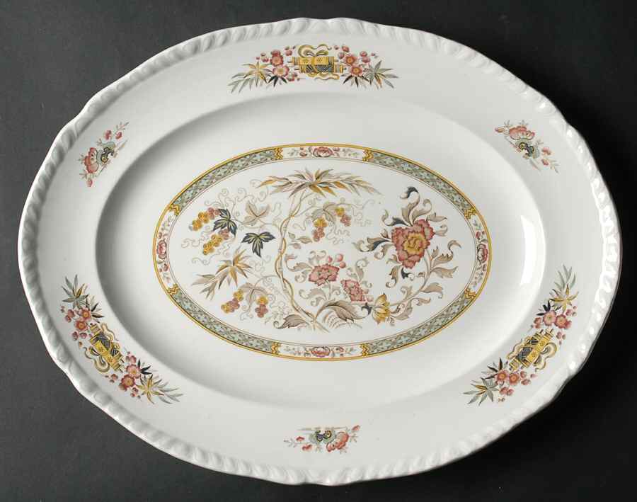 Jeddo 15" Oval Serving Platter by Adams China-1