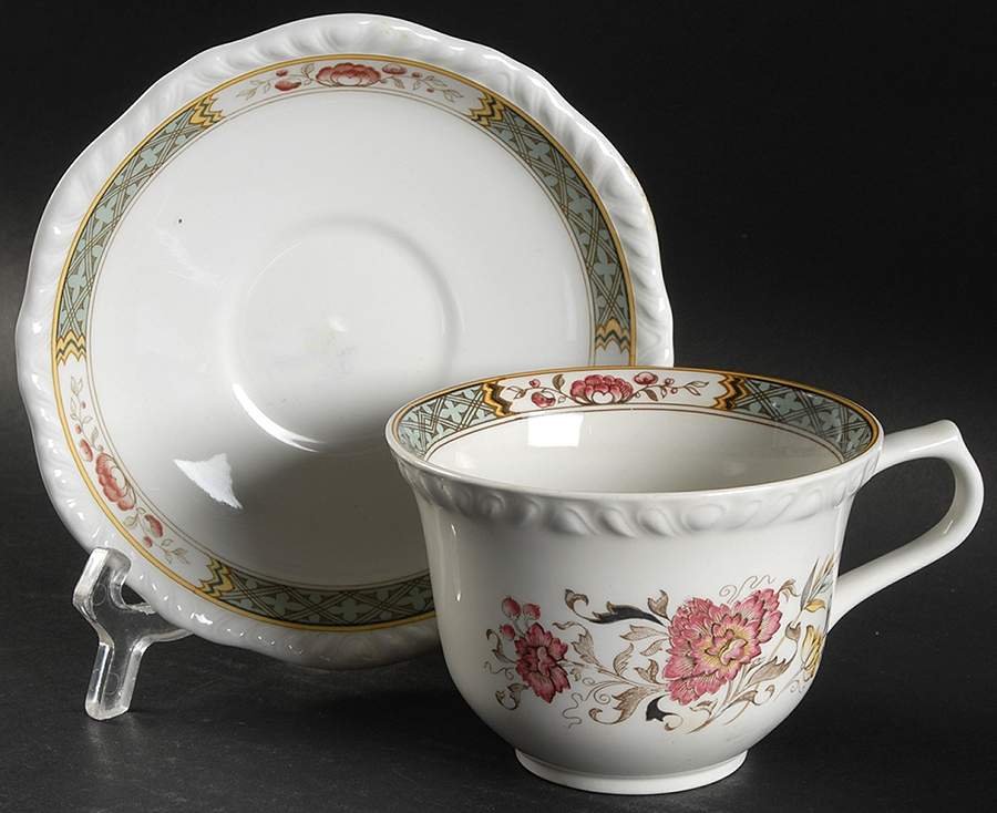 Jeddo Flat Cup & Saucer Set by Adams China-1