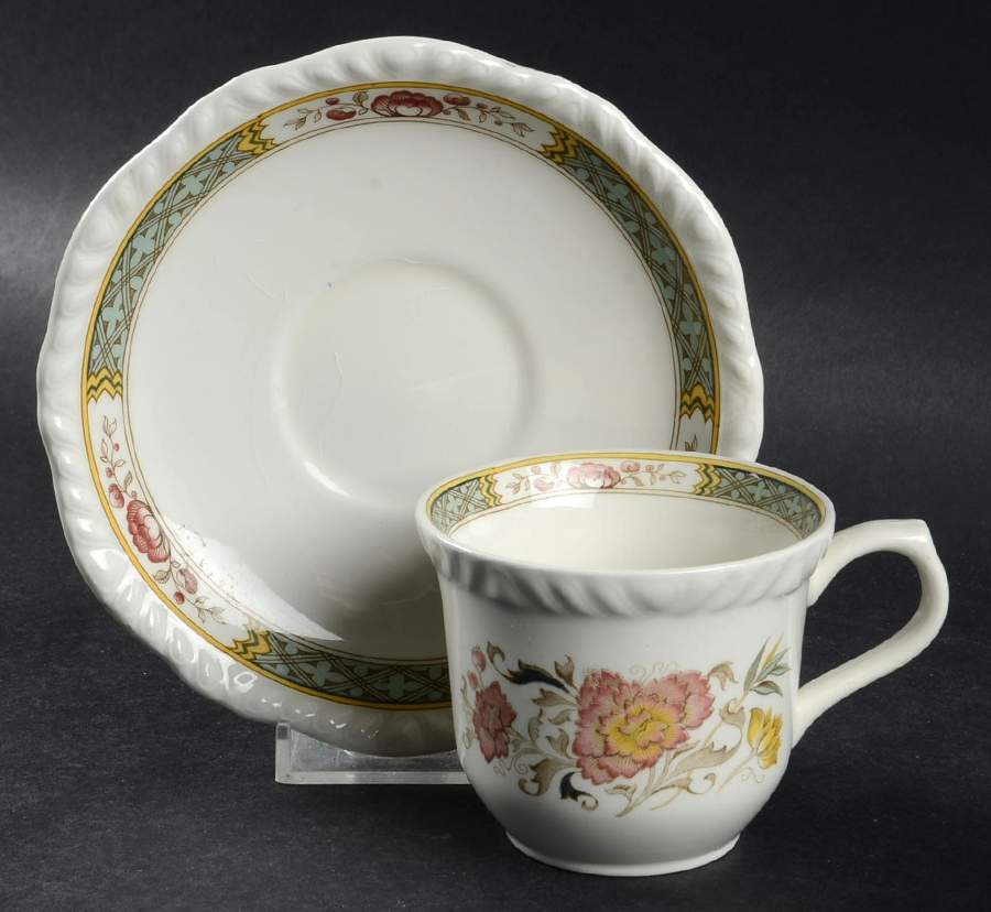 Jeddo Flat Demitasse Cup & Saucer Set by Adams China-1