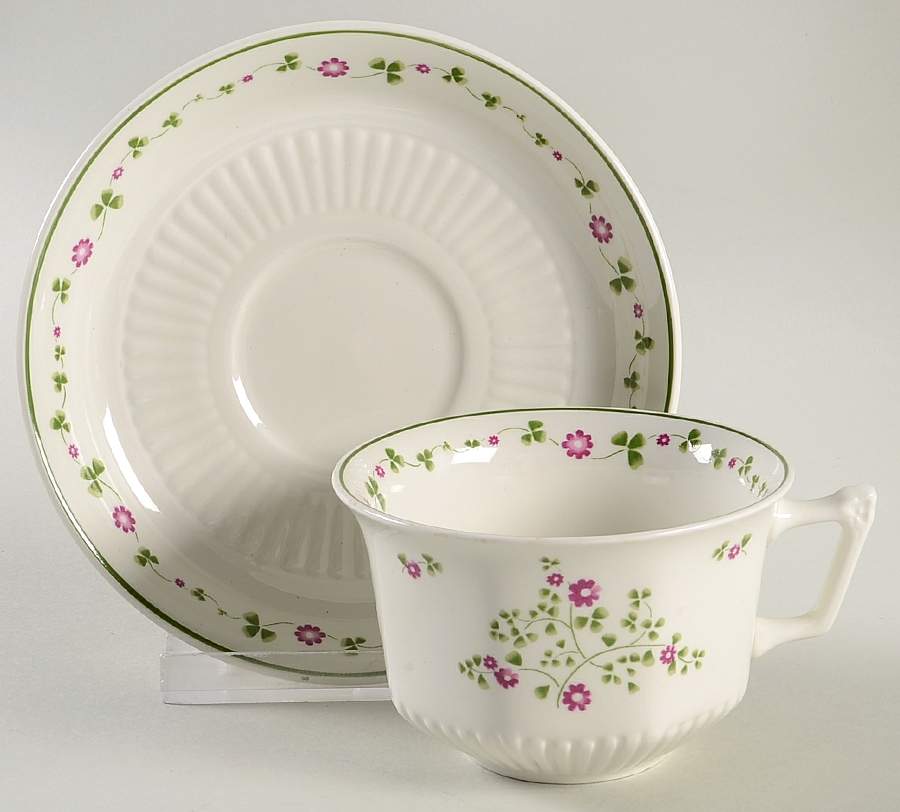 Karina Flat Cup & Saucer Set by Adams China-1
