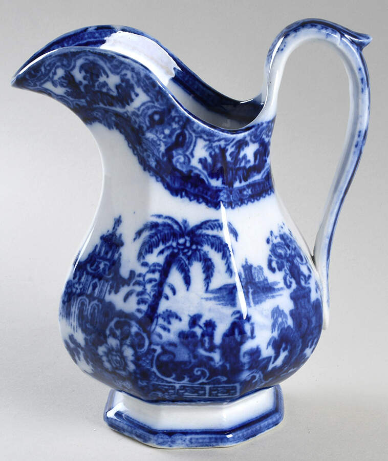 Kyber (Flow Blue, No Trim) 32 Oz Pitcher by Adams China-1