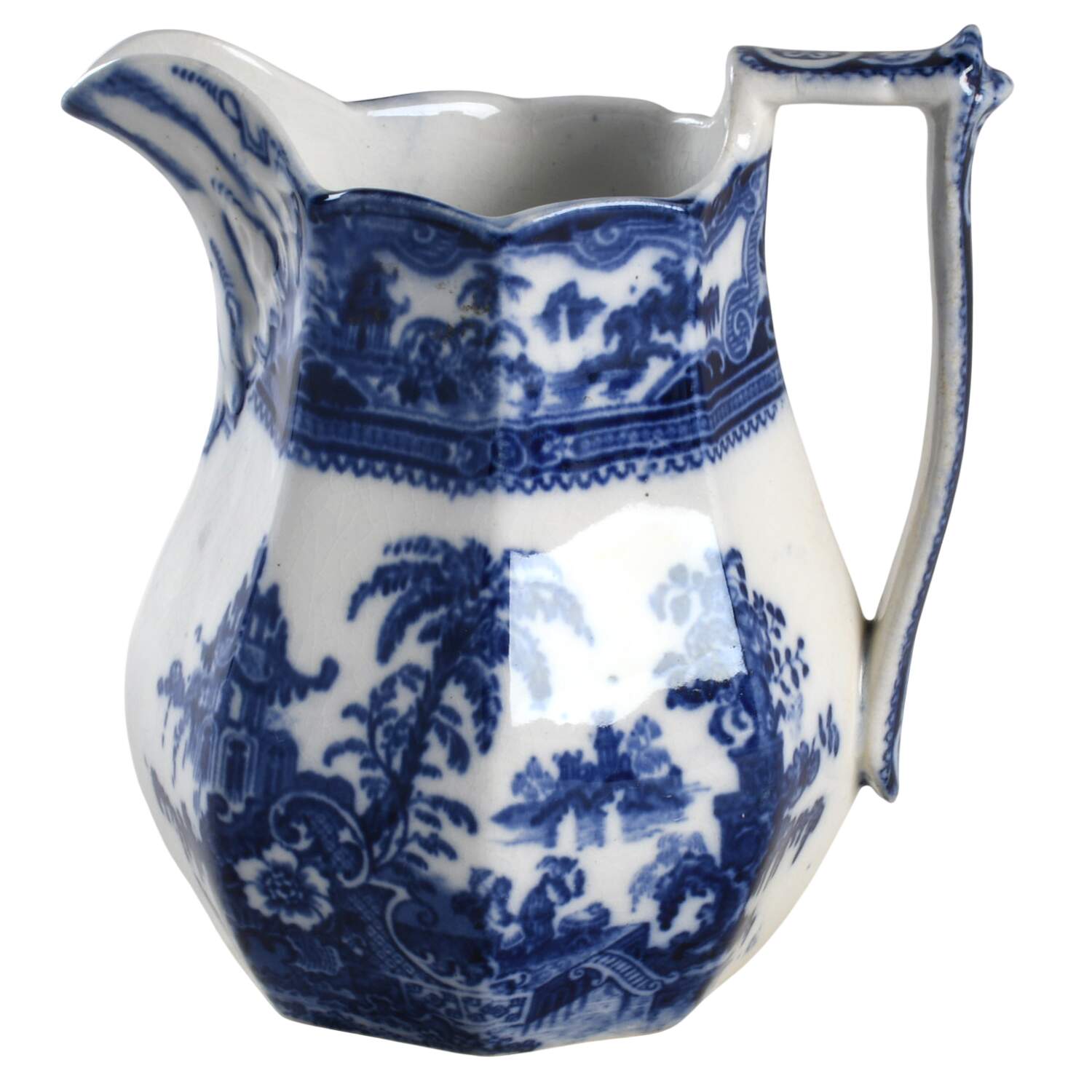 Kyber (Flow Blue, No Trim) Small Jug by Adams China-1
