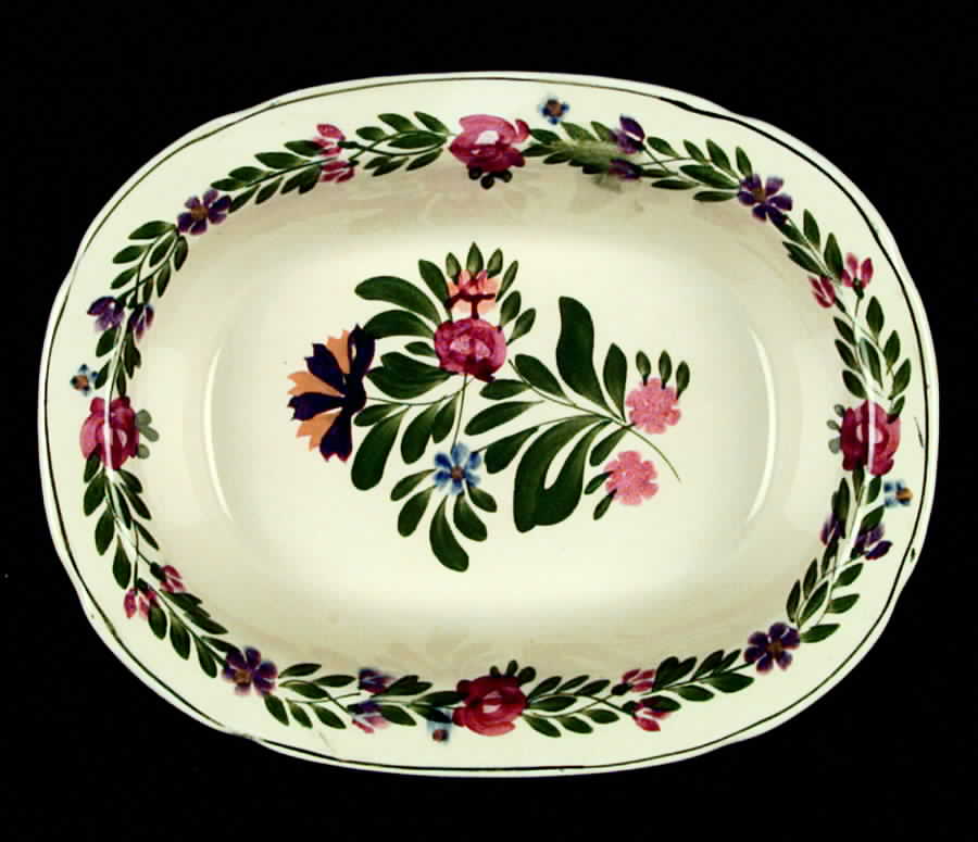 Lakewood (Scalloped) 9" Oval Vegetable Bowl by Adams China-1