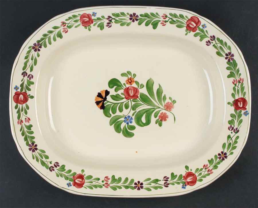 Lakewood (Scalloped) 15" Oval Serving Platter by Adams China-1