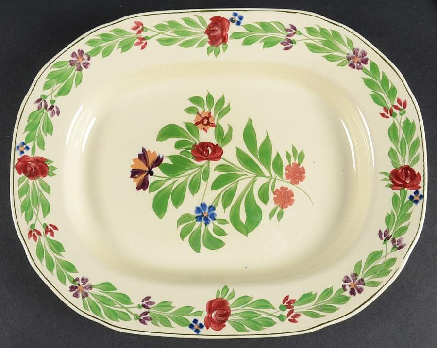 Lakewood (Scalloped) 11" Oval Serving Platter by Adams China-1