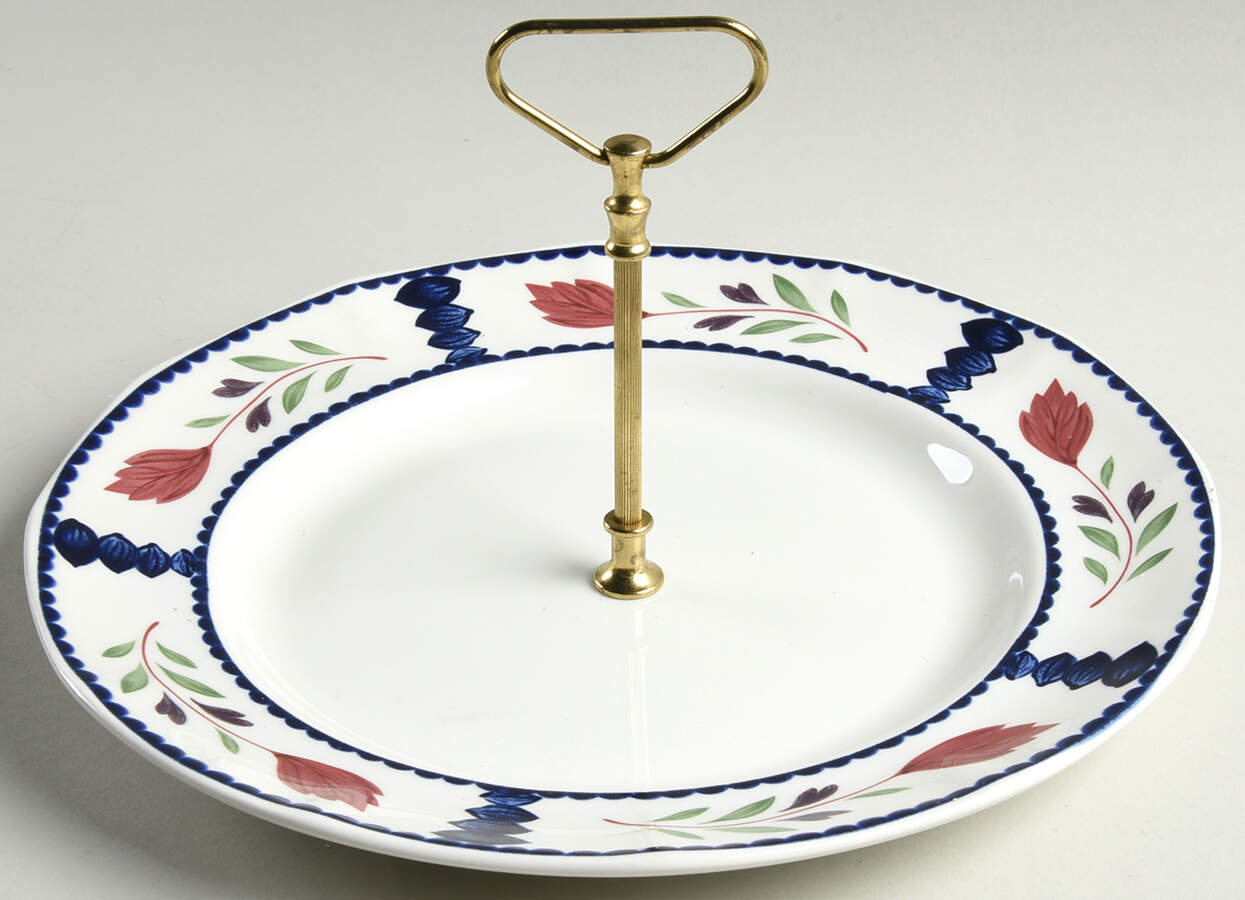 Lancaster Round Serving Plate with Center Handle (Dp) Hc by Adams China-1
